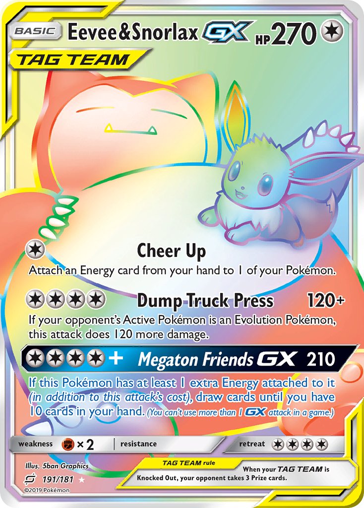 191/181 Eevee & Snorlax GX