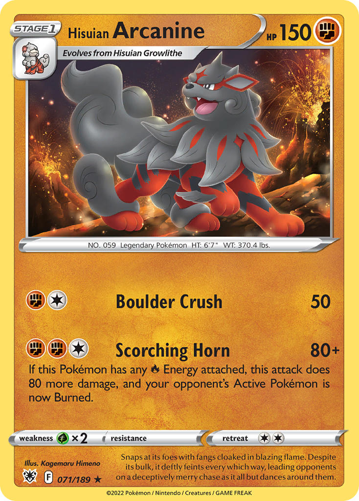 071/189 Hisuian Arcanine