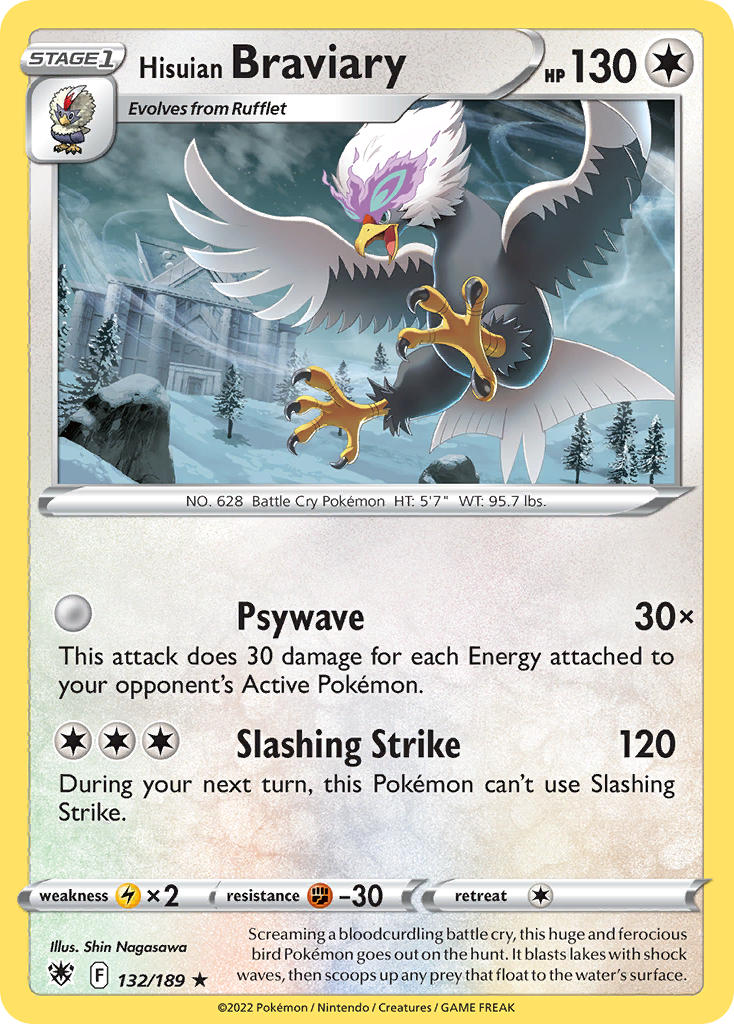 132/189 Hisuian Braviary