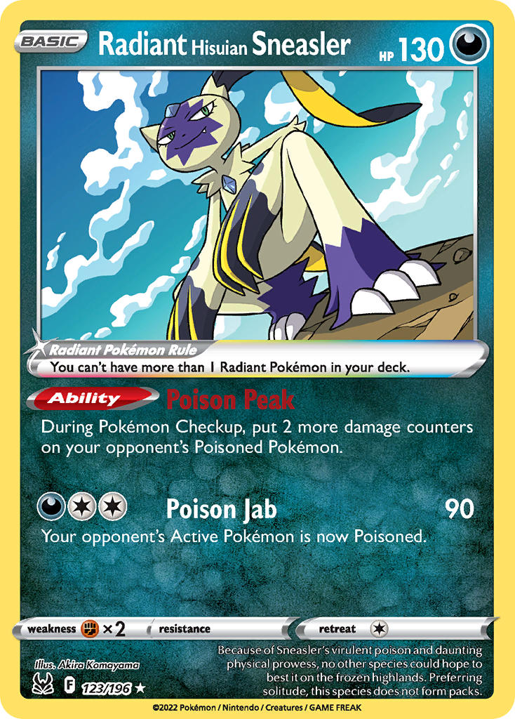 123/196 Radiant Hisuian Sneasler