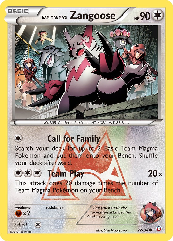 022/34 Team Magma's Zangoose