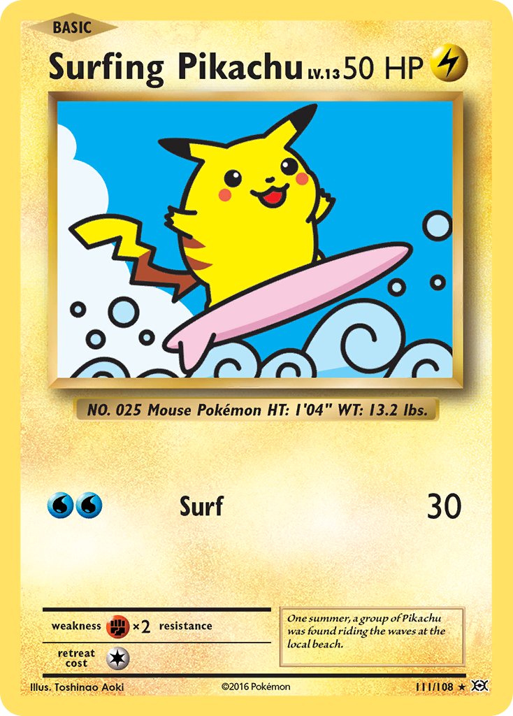 111/108 Surfing Pikachu