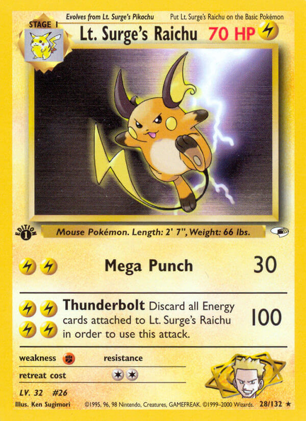 028/132 Lt Surges Raichu
