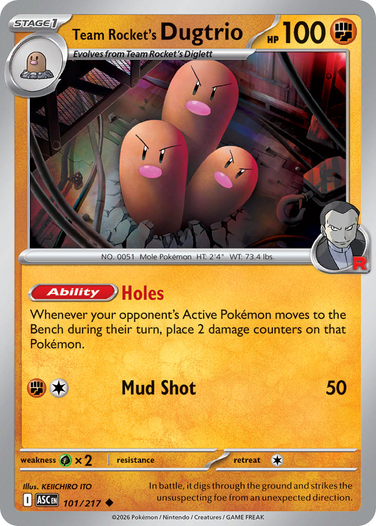 101/217 Team Rocket's Dugtrio