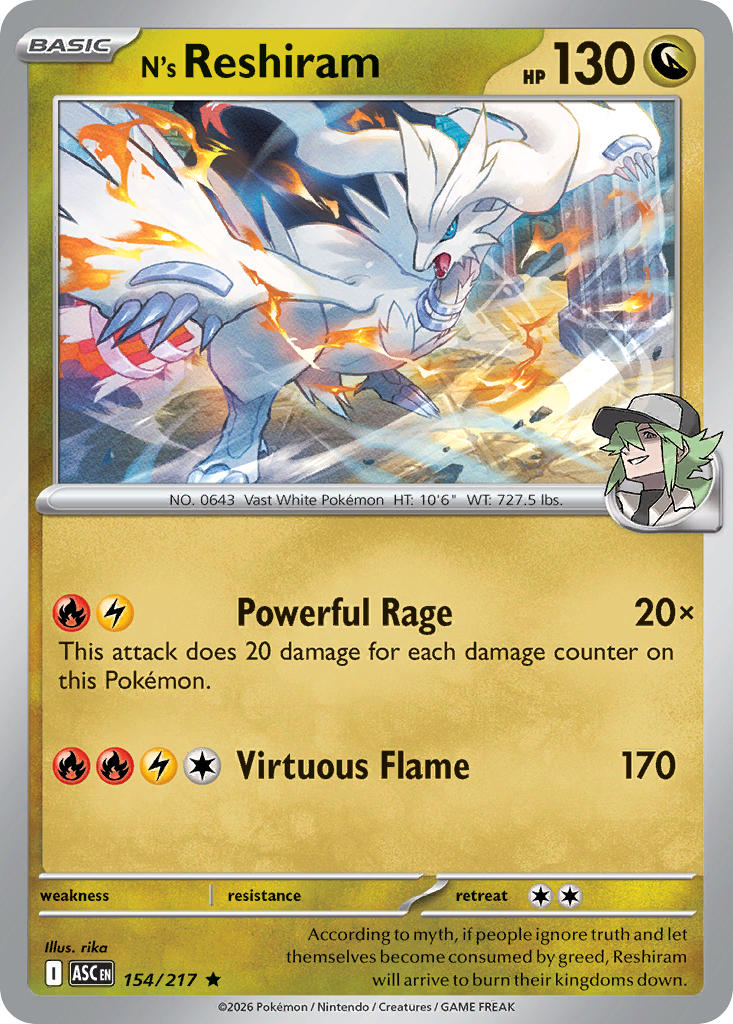 154/217 N's Reshiram