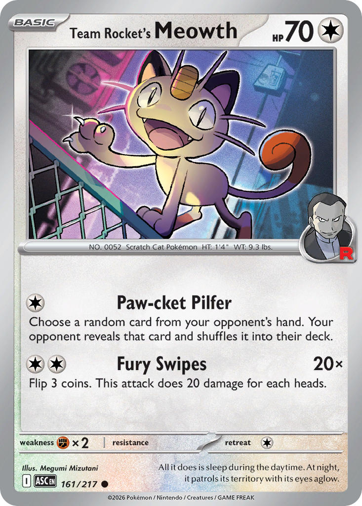 161/217 Team Rocket's Meowth