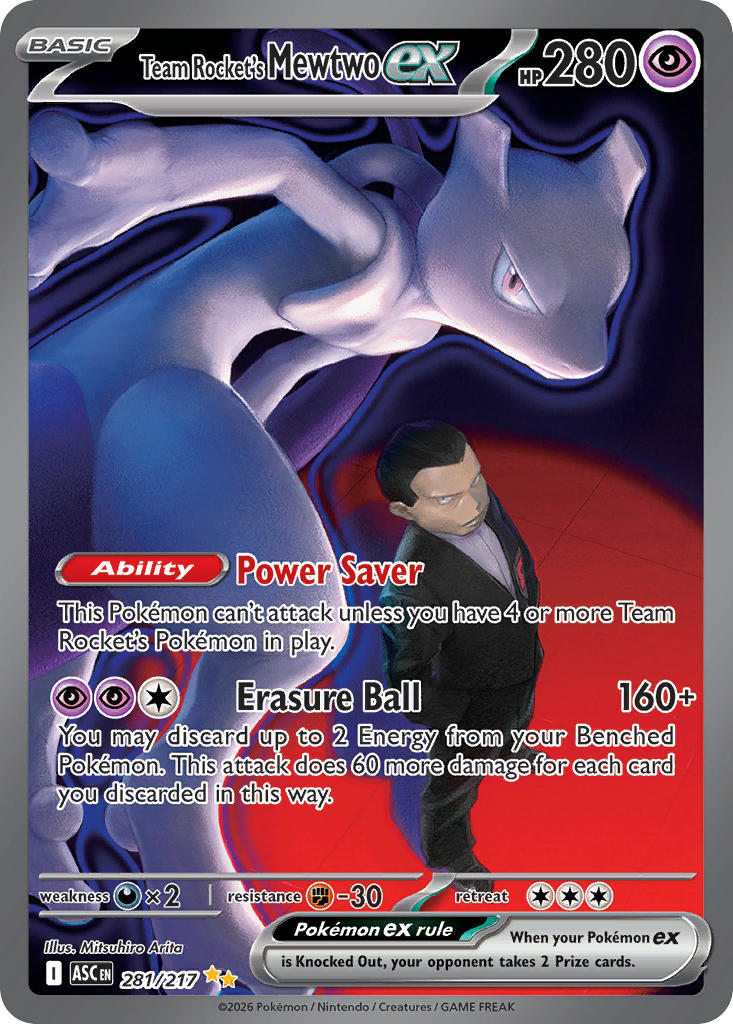 281/217 Team Rocket's Mewtwo EX