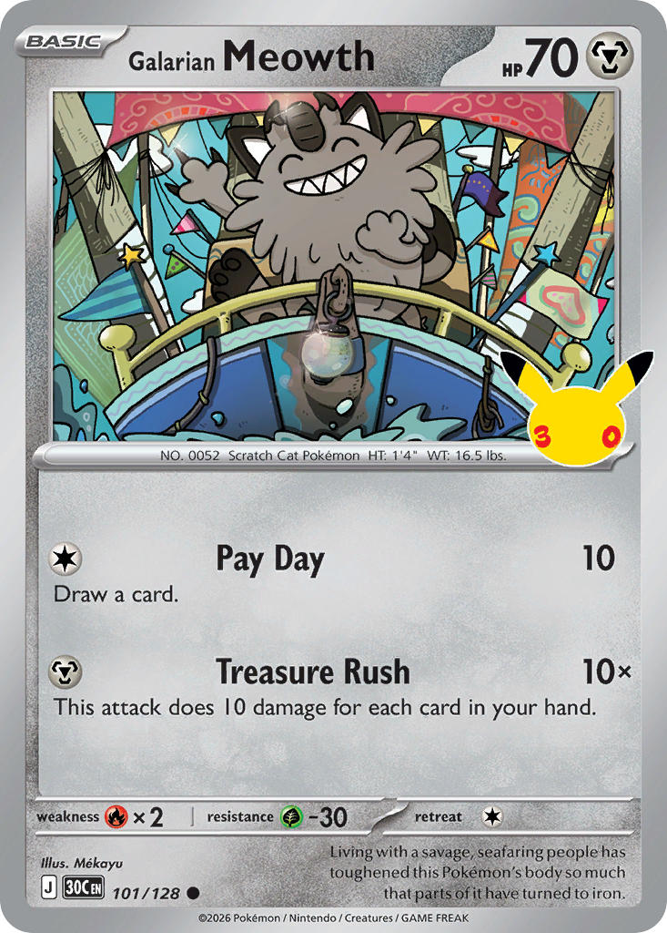 101/128 Galarian Meowth