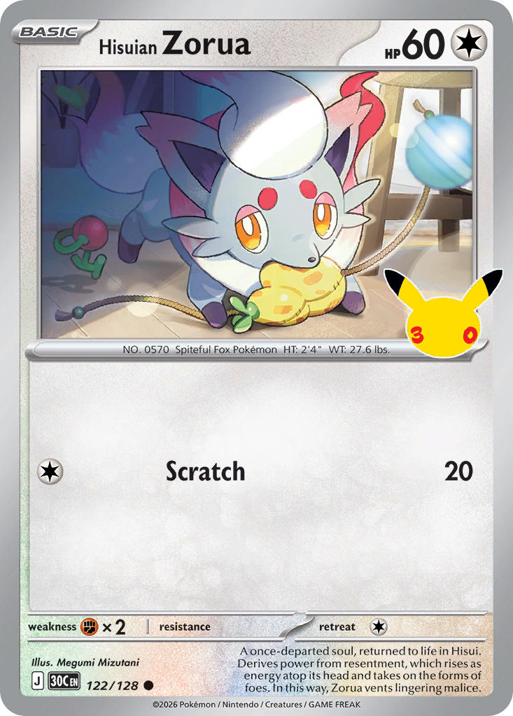 122/128 Hisuian Zorua