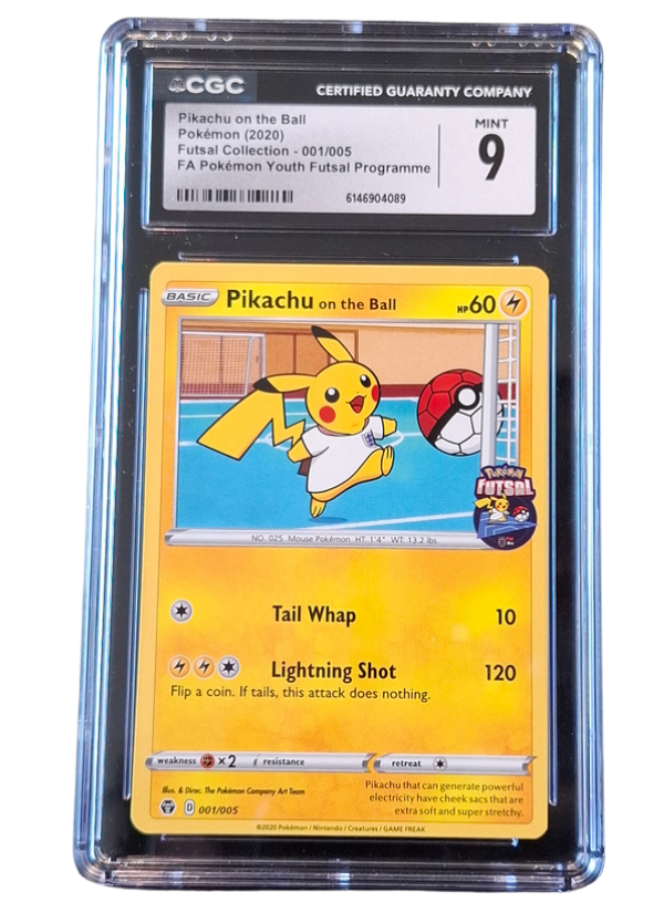 CGC Mint 9 Pikachu on the ball