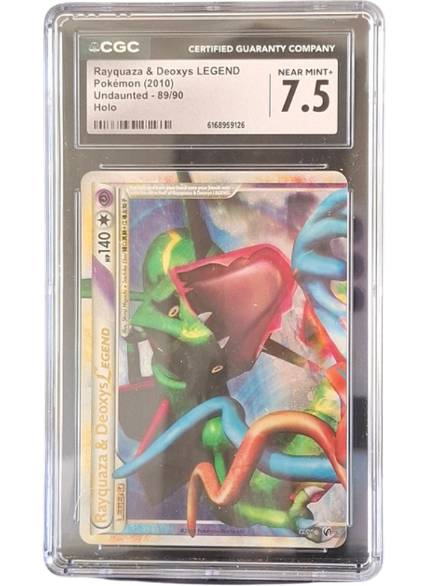 CGC 7.5 Near Mint+ & CGC 7 Near Mint Rayquaza & Deoxys LEGEND