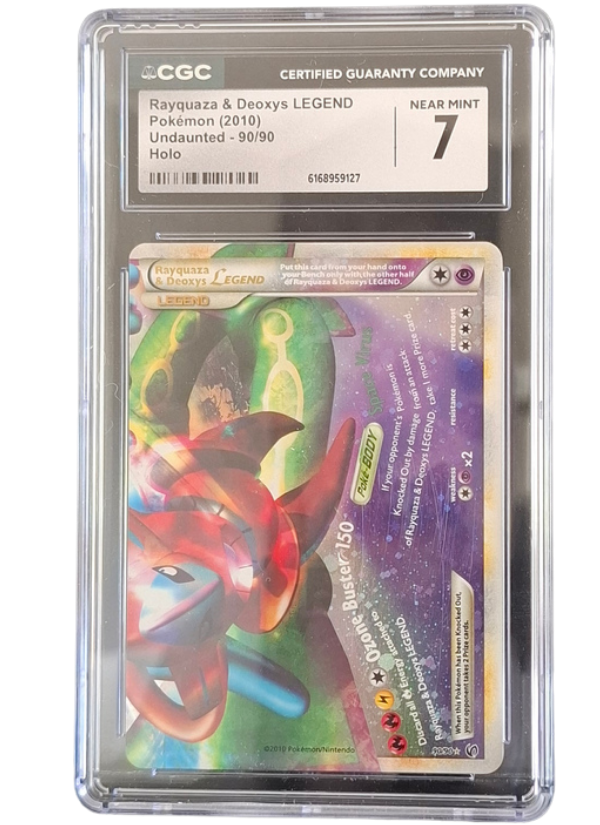 CGC 7.5 Near Mint+ & CGC 7 Near Mint Rayquaza & Deoxys LEGEND