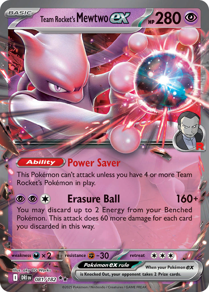 081/182 Team Rocket’s Mewtwo ex
