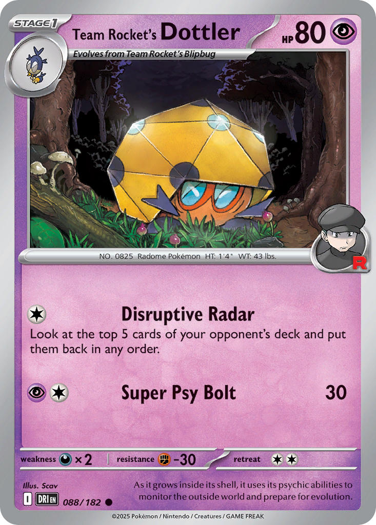 088/182 Team Rocket's Dottler