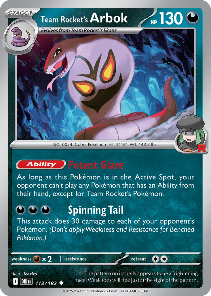 113/182 Team Rocket’s Arbok