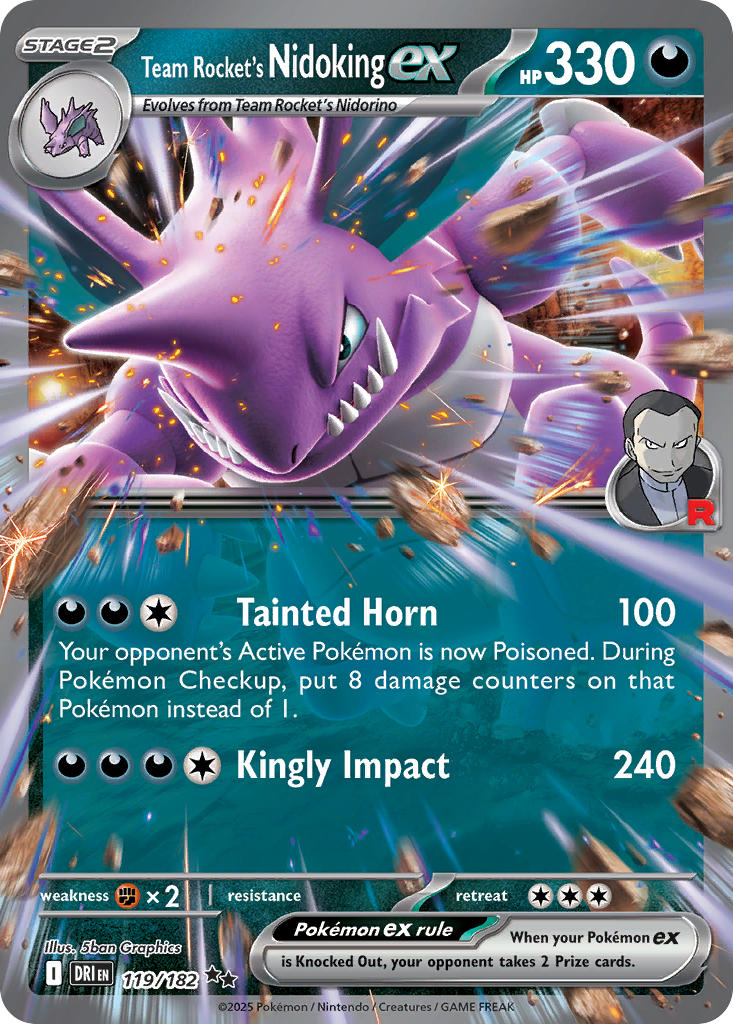 119/182 Team Rocket’s Nidoking ex