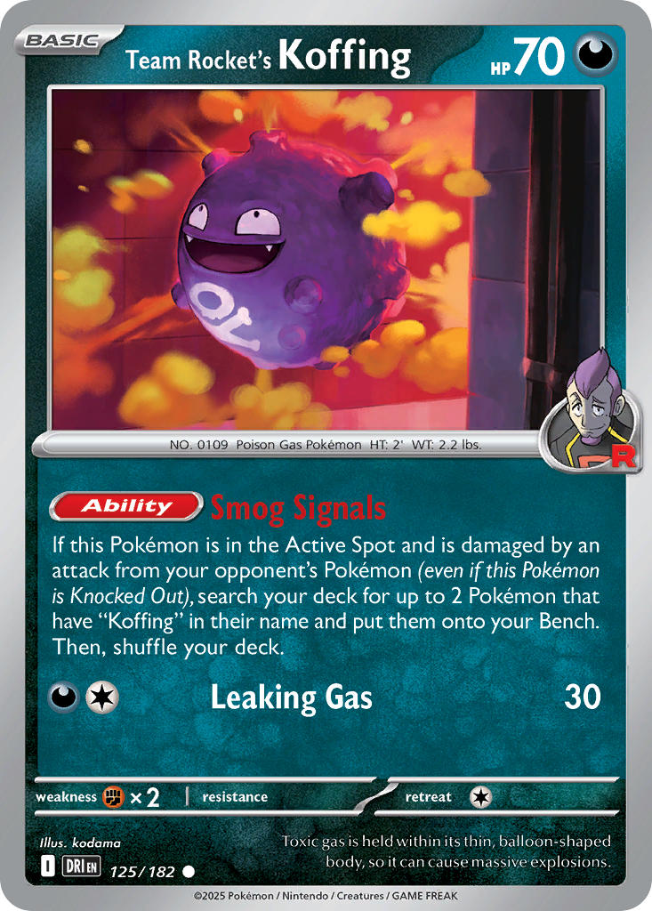 125/182 Team Rocket’s Koffing