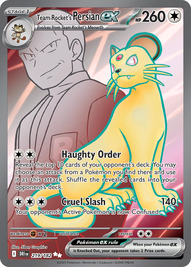 219/182 Team Rocket’s Persian ex