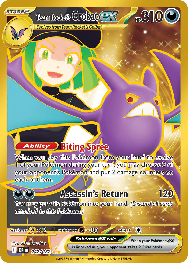 242/182 Team Rocket’s Crobat ex