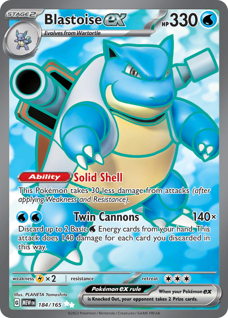 184/165 Blastoise EX
