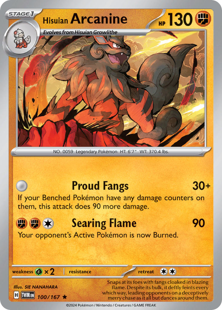 100/167 Hisuian Arcanine