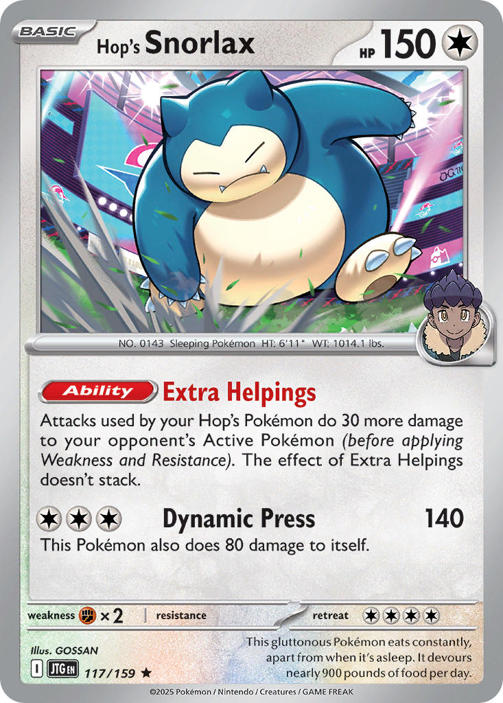 117/159 Hop’s Snorlax