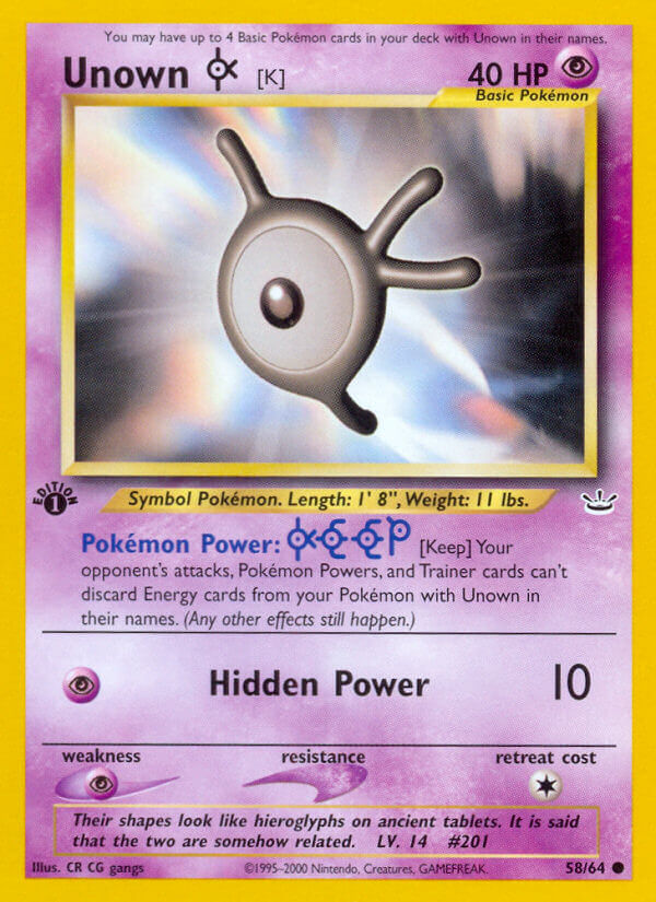 058/64 Unown K