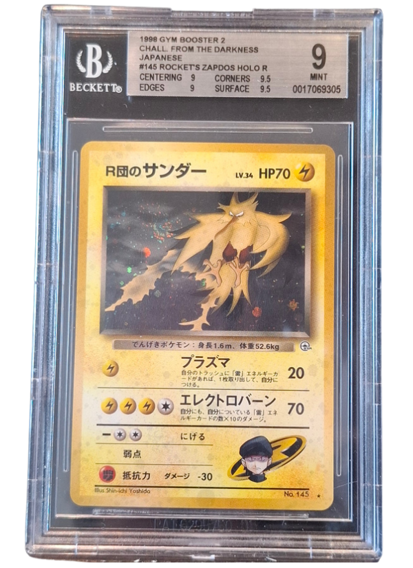BGS 9 Mint Rocket`s Zapdos NO.145