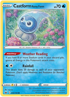 Castform Rainy Form 33/198