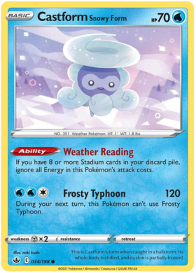 Castform Snowy Form 34/198