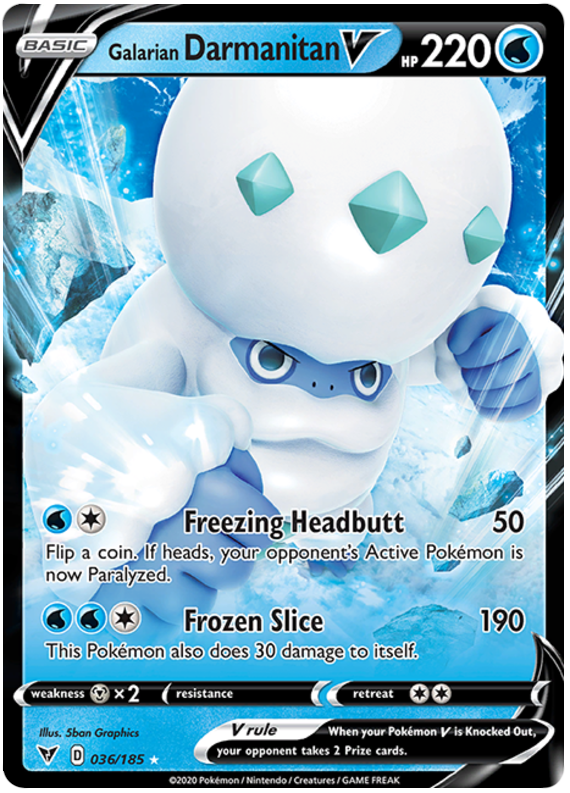 036/185 Galarian Darmanitan V