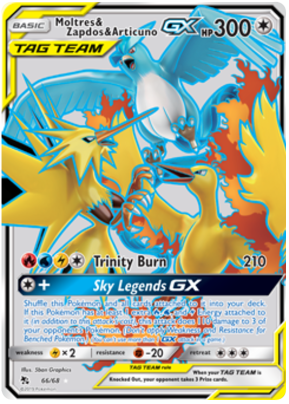 66/68 Moltres & Zapdos & Articuno GX