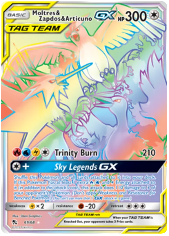 69/68 Moltres & Zapdos & Articuno GX