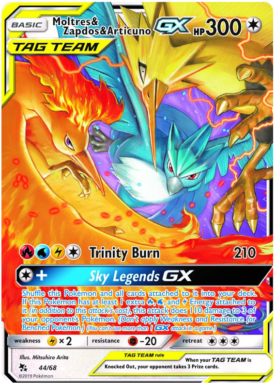 44/68 Moltres & Zapdos & Articuno GX